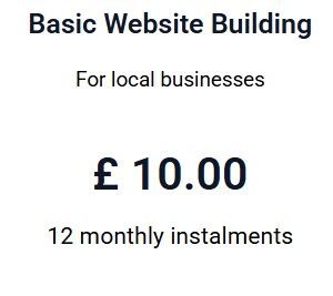 Basic Website Building 12 monthly instalments
