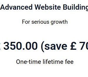 Advanced Website Building one-time lifetime fee