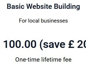 Basic Website Building one-time lifetime fee